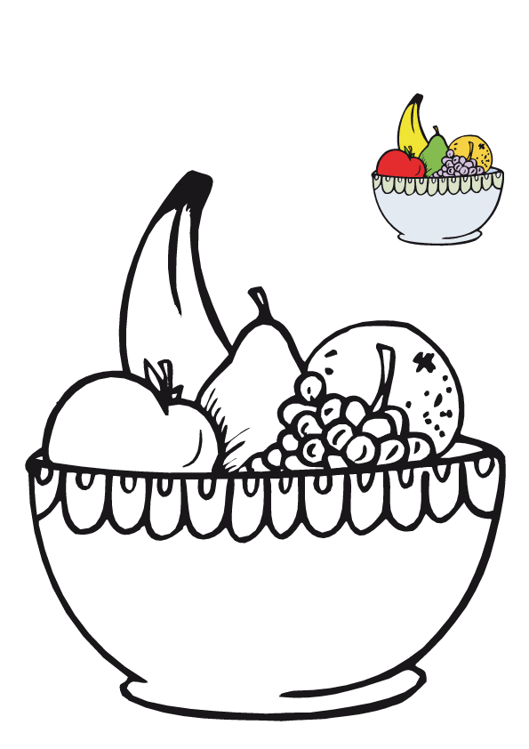 Baú da Web: Desenhos de Frutas para Colorir