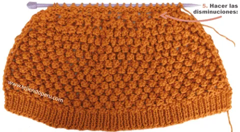 Boina floja o caída (Slouchy knit beret) - Tejiendo Perú