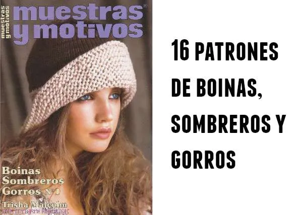 Boinas, sombreros, gorros revista 16 patrones - Patrones Crochet
