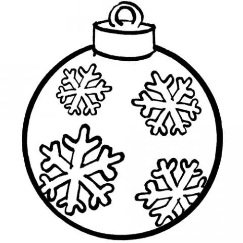 Bola de Navidad. Dibujo gratis para niños