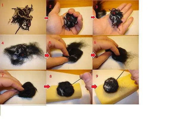 Cómo hacer bolas de fieltro con restos de lana. How to make felt ...