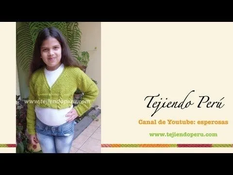 Bolero con trenzas para niñas - Tejiendo Perú