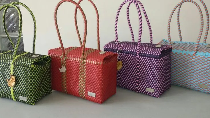 Bolsa cuadrada mediana Mexican #handwoven bag | Bolsas artesanales ...