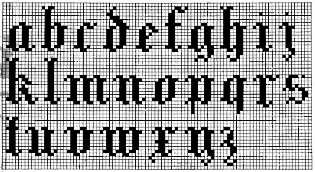 Letras pequeñas en punto de cruz para imprimir - Imagui
