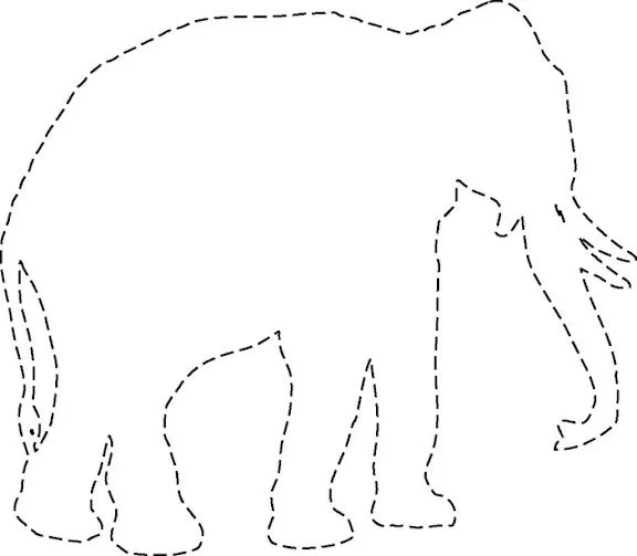 La bolsa de papel: Siluetas de elefantes para imprimir y recortar