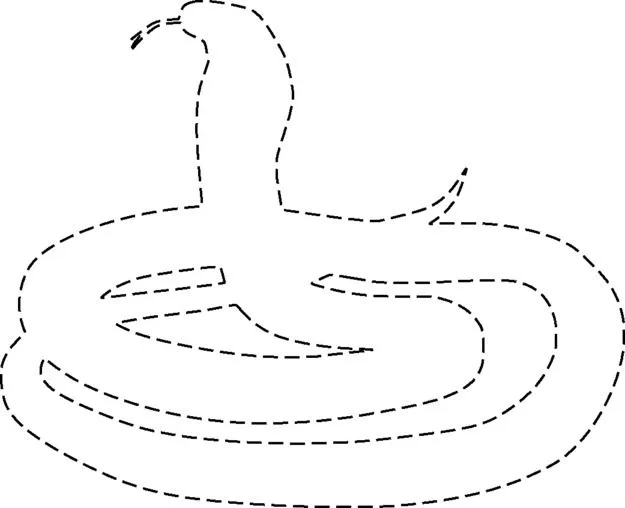 La bolsa de papel: Siluetas de serpientes para imprimir y recortar