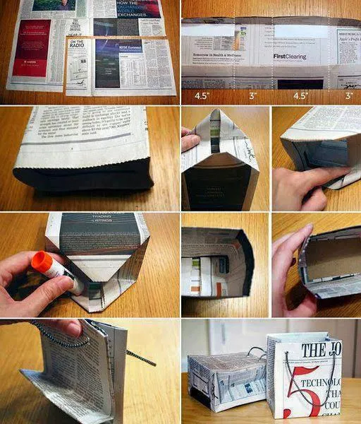 Como hacer una bolsa de papel de regalo - Imagui