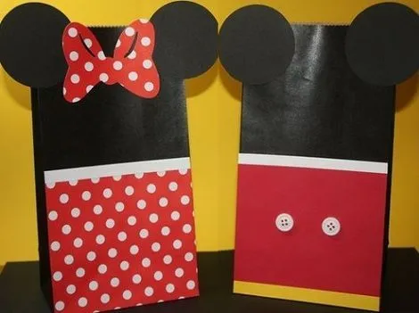 Como hacer una bolsa de Mickey Mouse - Imagui