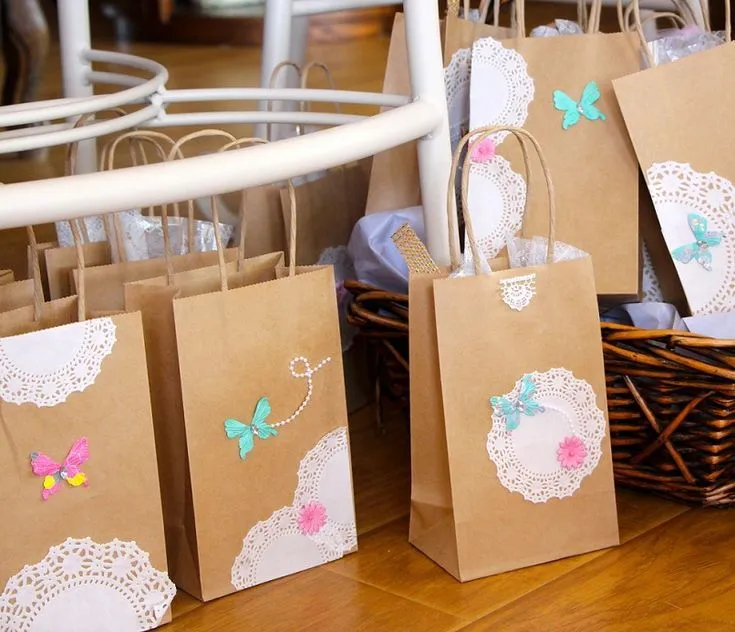 Bolsas decoradas con blondas | Ideas para el hogar | Pinterest ...