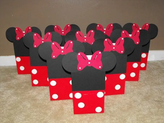 Minnie Mouse Party Favor Bags Minnie Mouse por BeesDieCutDesigns