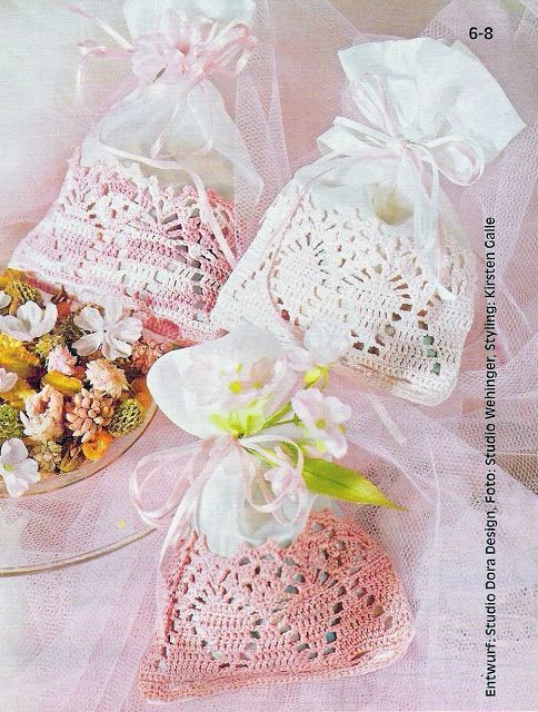 Bolsitas para Aromatizar on Pinterest | Crochet Sachet, Crochet ...