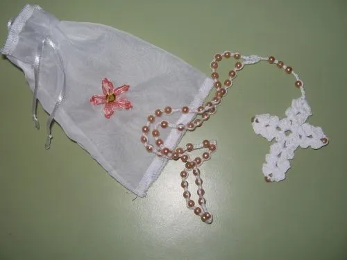 Como hacer un rosario a ganchillo - Imagui