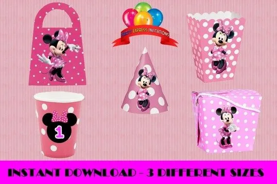 Como hacer bolsitas para dulces de Minnie Mouse - Imagui
