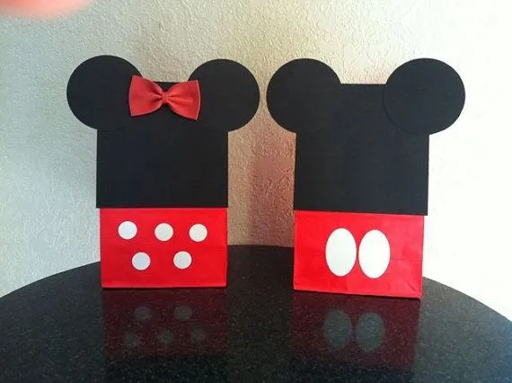 Bolsitas de Minnie y Mickey para cumpleaños - Imagui