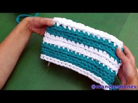 Bolso rectangular de trapillo | Tutorial DIY Crochet XXL - YouTube