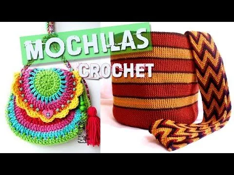 Mochilas y Bolsos Tejidos a Crochet - YouTube