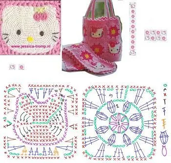 Bonitas Bolsas tejidas a crochet con patrones :