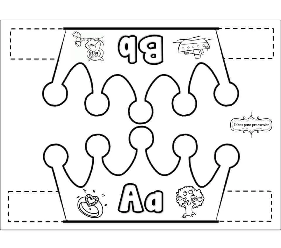 Bonitas coronas con las letras del abecedario (1)