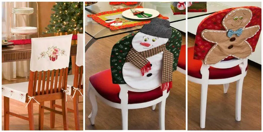 Bonitas fundas navideñas para sillas | Manualidades