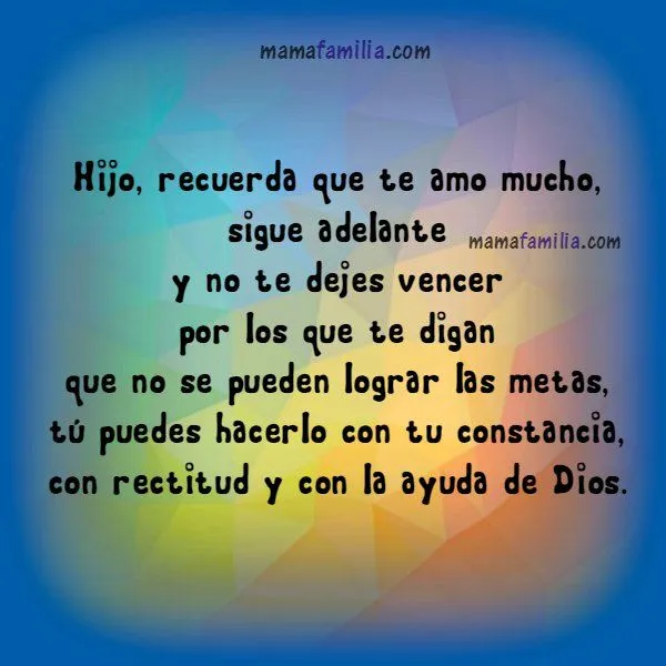 Bonitas Palabras de amor para mi querido hijo - Mamá y Familia Bonitas Palabras de amor para mi querido hijo - Mamá y Familia