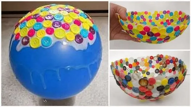 Bonito bowl hecho con botones - Manaulidades para Decorar ~ Un ...