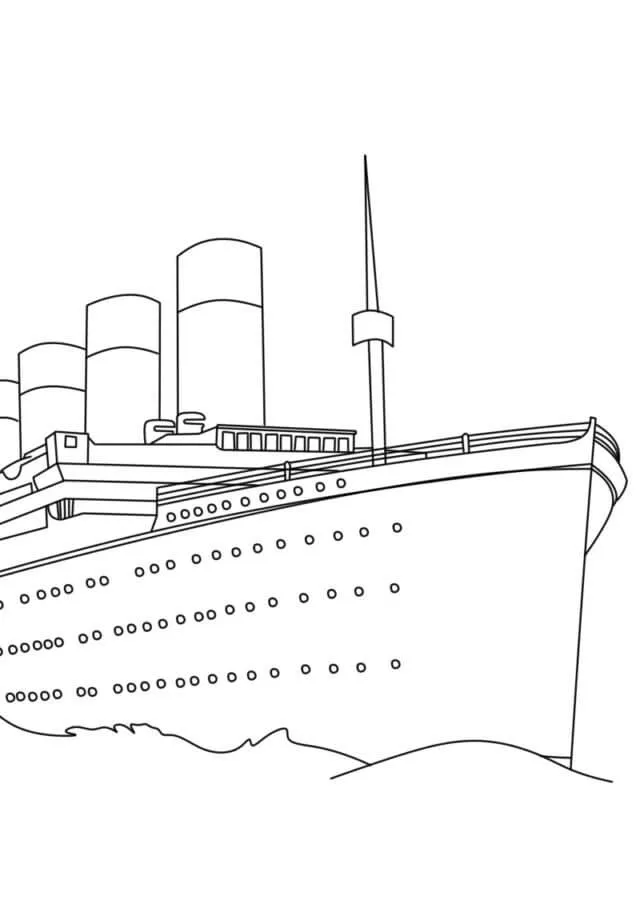 Bonito Titanic para colorear, imprimir e dibujar – Dibujos-Colorear.Com