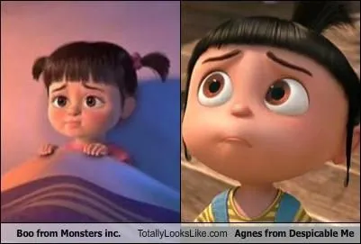Boo from Monsters inc. Totally Looks Like Agnes from Despicable Me ... Boo from Monsters inc. Totally Looks Like Agnes from Despicable Me ...