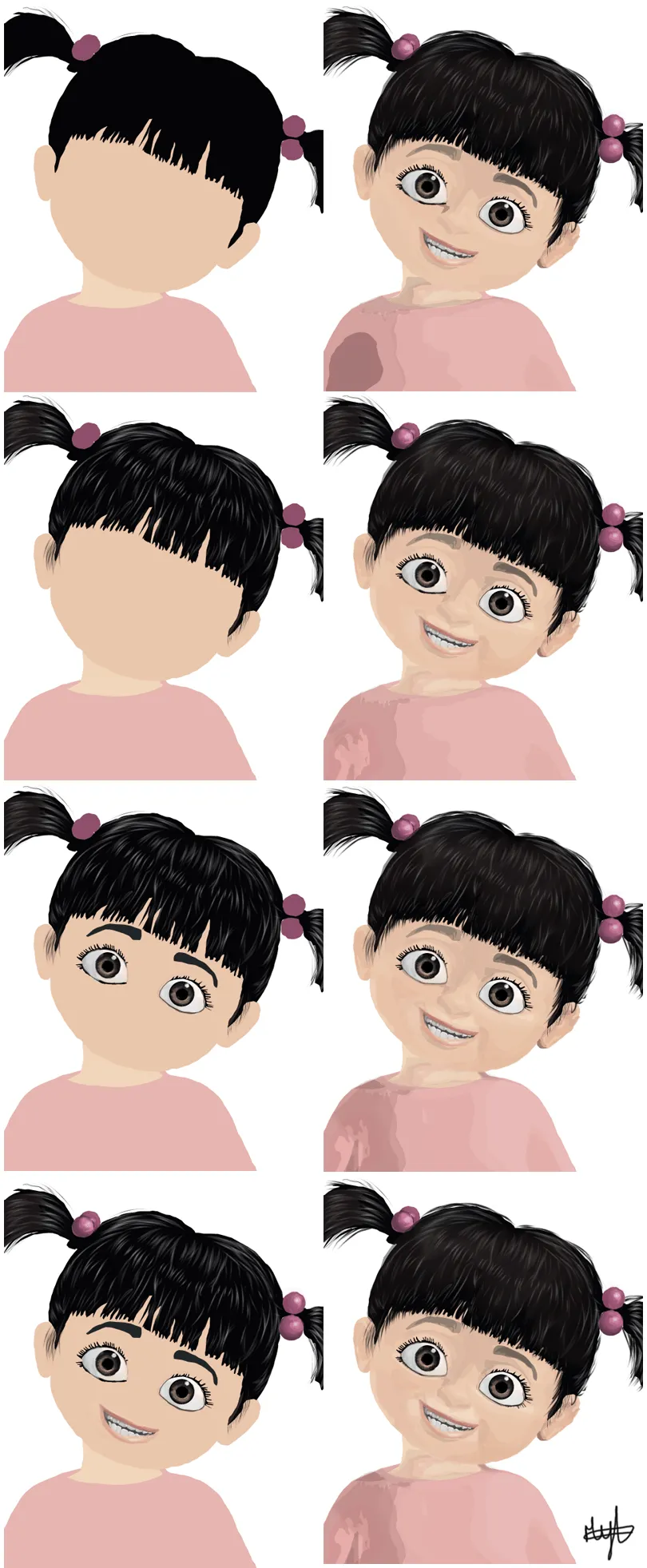 Boo - Monsters inc. WIP by xrecherche on DeviantArt Boo - Monsters inc. WIP by xrecherche on DeviantArt