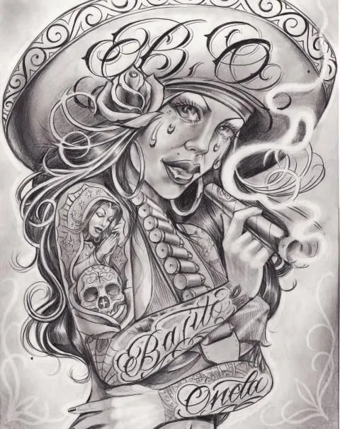 Con Sofos ~ Chicano Style Tattoo Art | Art ■ LowRider ■ Gangster ...