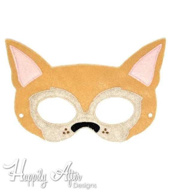 Bordado de Chihuahua bordado diseño de máscara máscara de - Etsy México