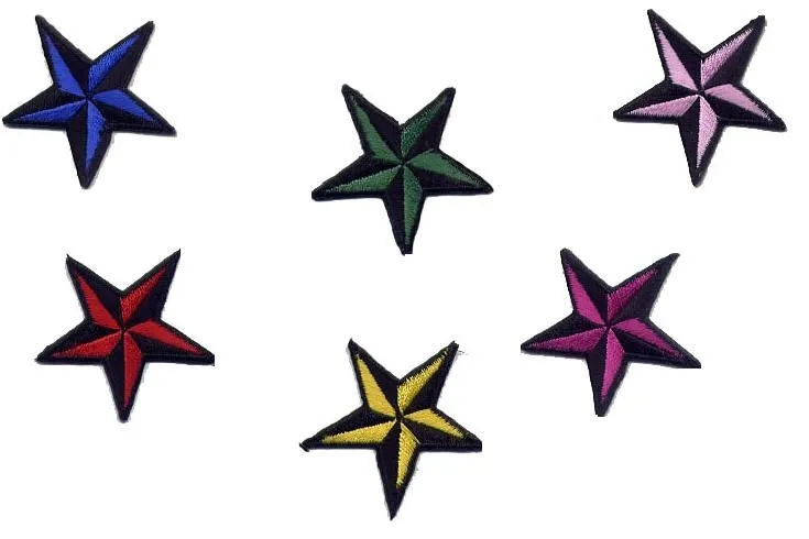 Bordado estrella para la decoración-Tarjetas identificadoras ...