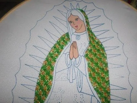 Bordado Fantasía Manto Virgen Guadalupe - YouTube