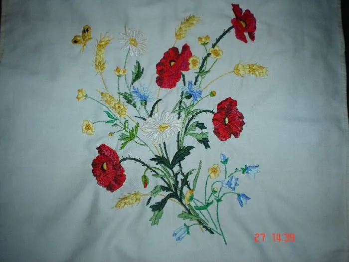 Imagenes de flores bordadas a mano - Imagui