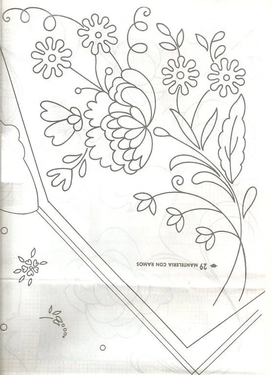 Dibujos de flores para bordar a maquina - Imagui