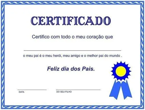 Pin Certificado Para O Dia Dos Pais on Pinterest