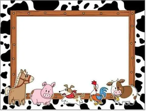 Borde animales de la granja | Bordes y marcos | Pinterest | Animales