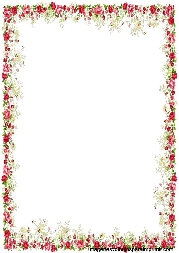 Borde con rosas para imprimir Bordes para pagina Borde con rosas para imprimir Bordes para pagina