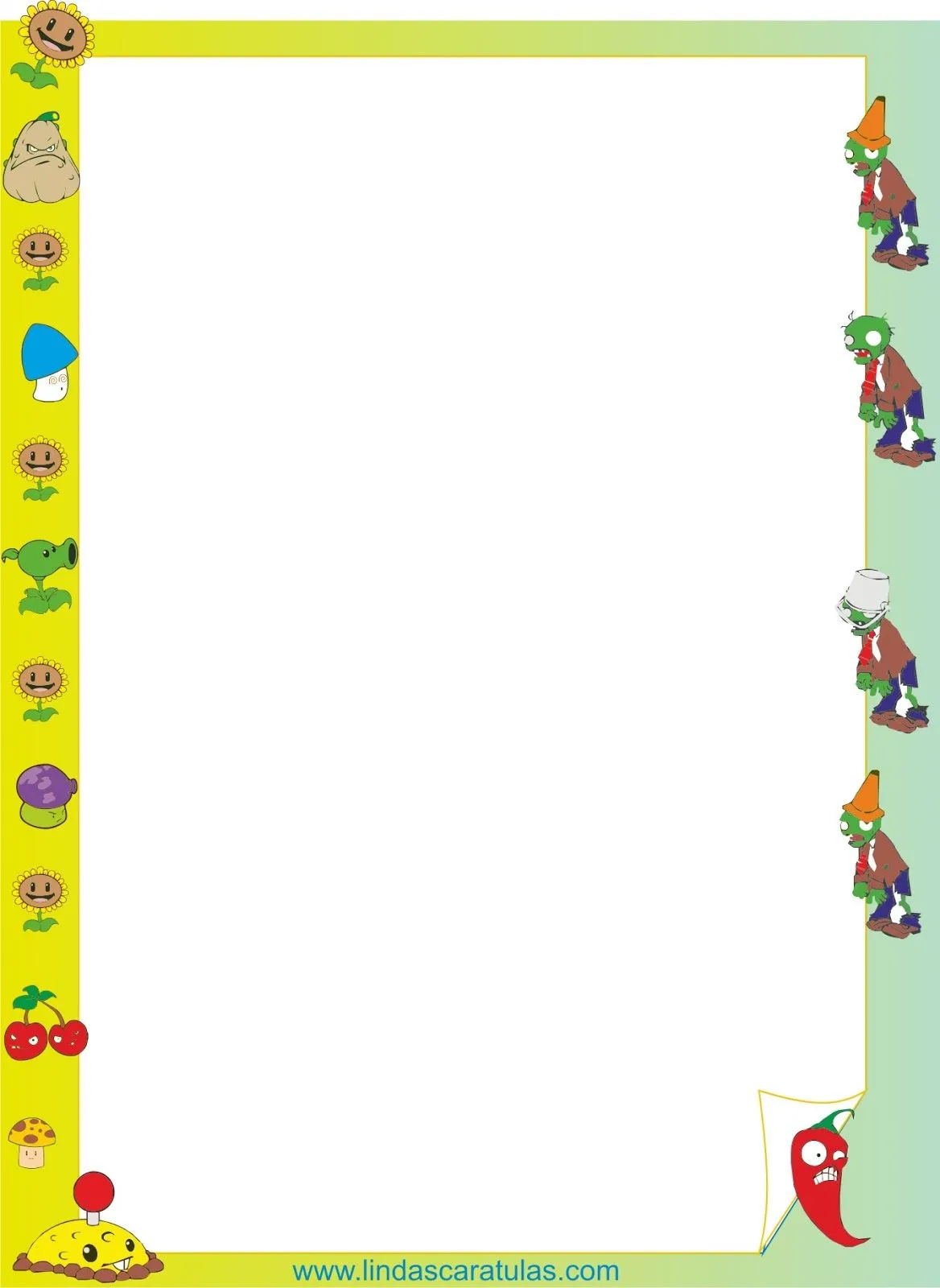 BORDERS FOR KID: DIBUJOS PARA COLOREAR PLANTAS VS ZOMBIES BORDERS FOR KID: DIBUJOS PARA COLOREAR PLANTAS VS ZOMBIES