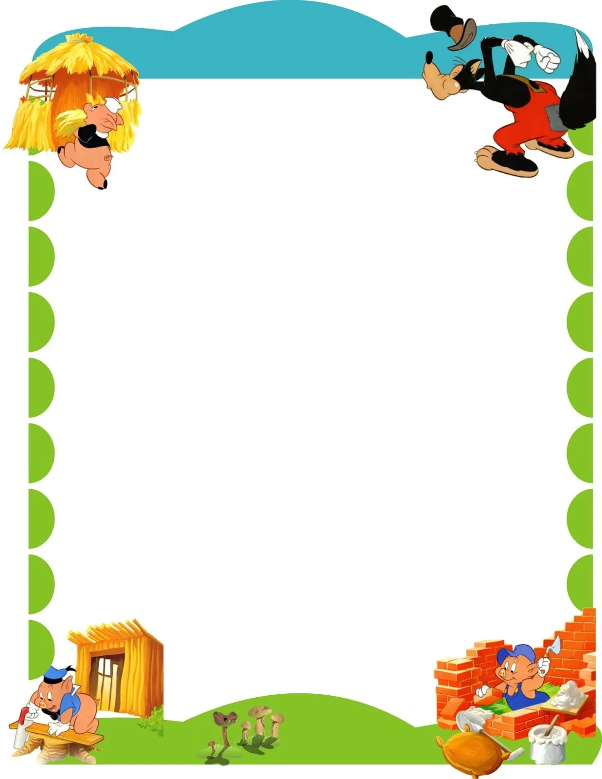BORDERS FOR KID: DISEÑO GRAFICO Cuento los tres cerditos y el lobo ... BORDERS FOR KID: DISEÑO GRAFICO Cuento los tres cerditos y el lobo ...