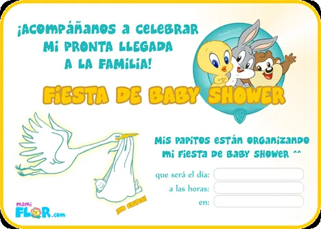 Tarjetas para baby shower para imprimir de bebés Disney - Imagui
