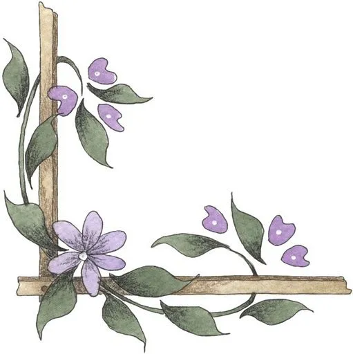 borde con violetas para decorar folios bordes para decorar hojas
