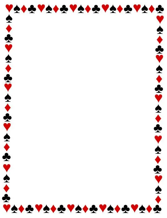 Bordes Decorativos: Bordes decorativos de cartas de Poker para ...