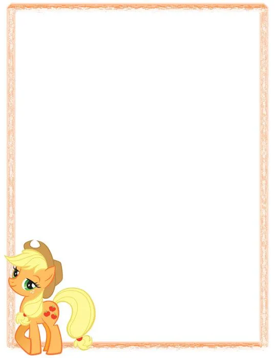 Bordes Decorativos: Bordes decorativos de Little Pony para imprimir
