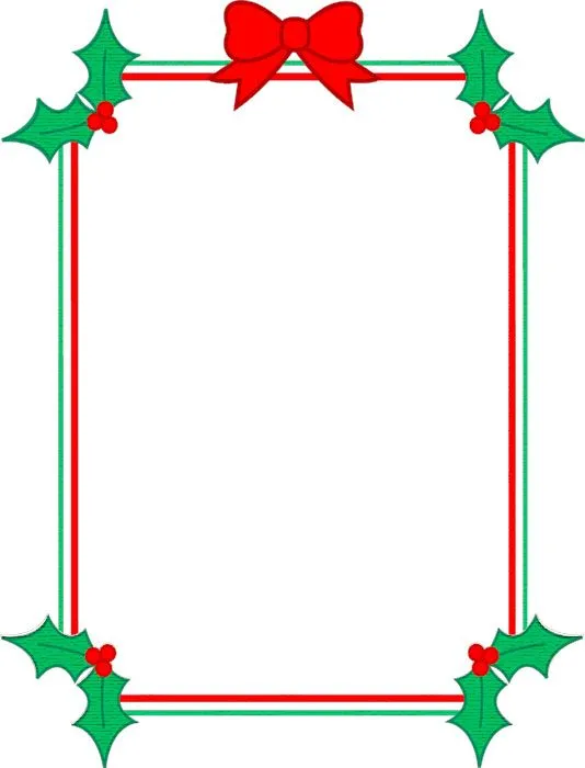 Bordes Decorativos: Bordes decorativos de Navidad para imprimir