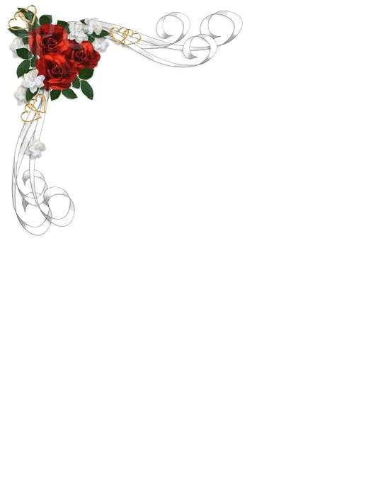 Imagenes de rosas en bordes para tarjetas de bodas - Imagui