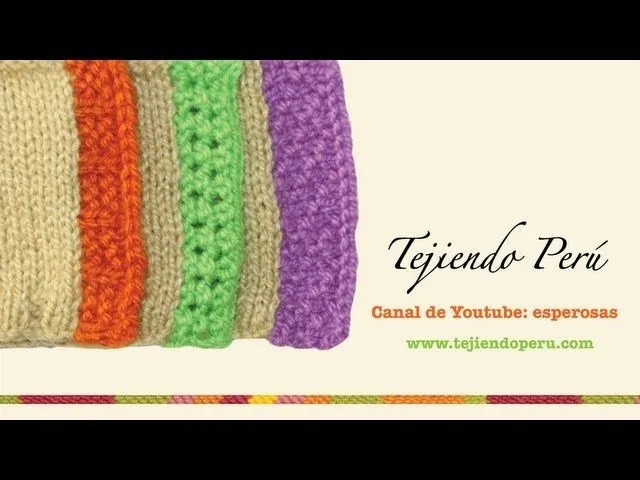 Bordes para delanteras de chompas tejidas en dos agujas - YouTube