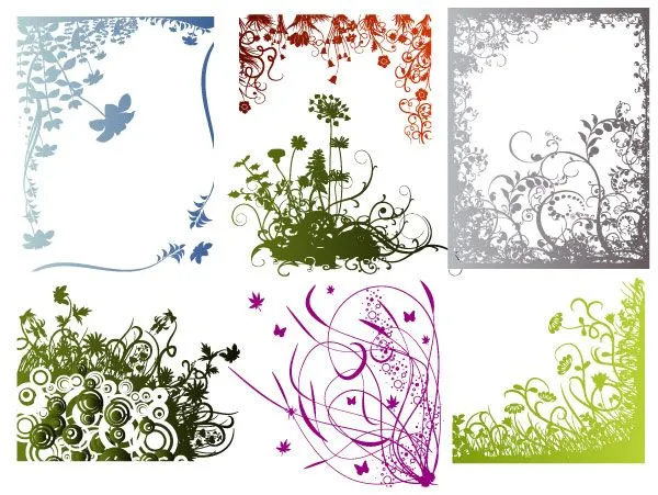 Bordes florales vectorizados - Imagui