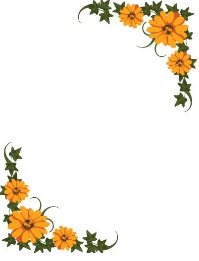 Bordes y marcos decorativos de flores - Imagui