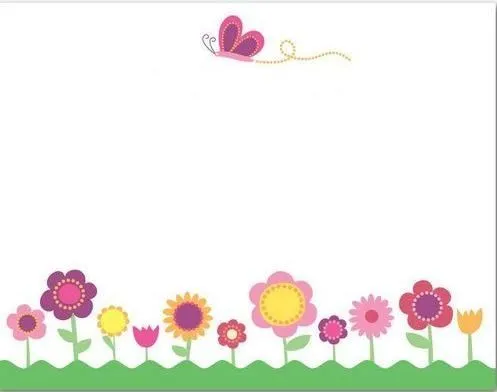 Bordes de flores infantiles - Imagui