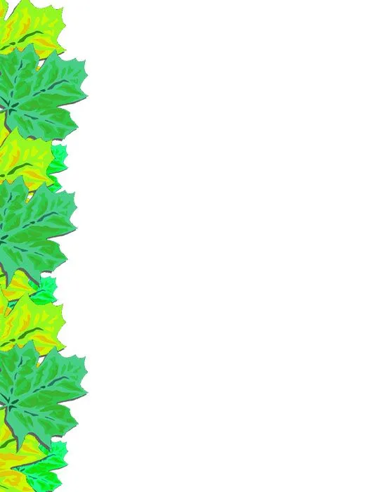 Borde de hojas decoradas - Imagui